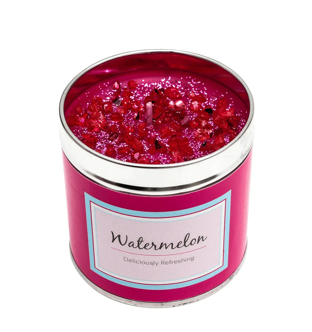 geurkaars met glitters watermeloen