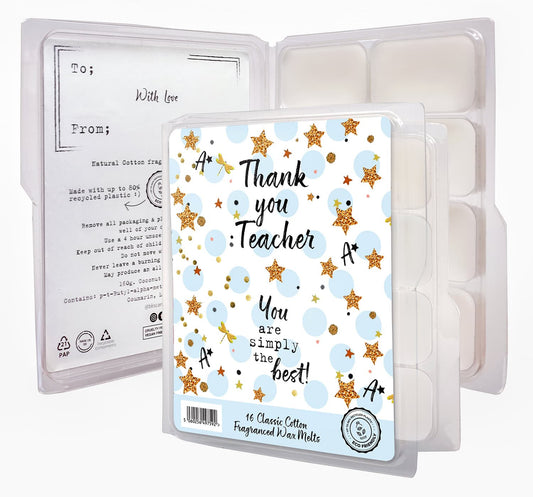 Thank you Teacher wax melts - Classic Cotton